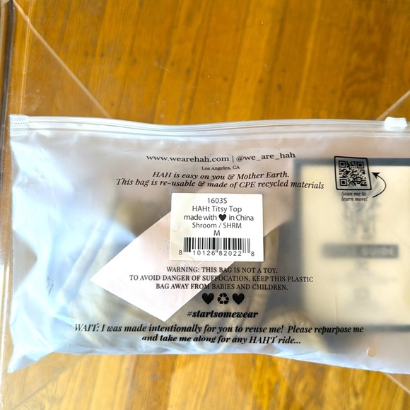 NWT$68 HAHt Titsy Multiway Micro Triangle Bikini Swim Top Shroom BROWN Sz MEDIUM - Picture 10 of 10